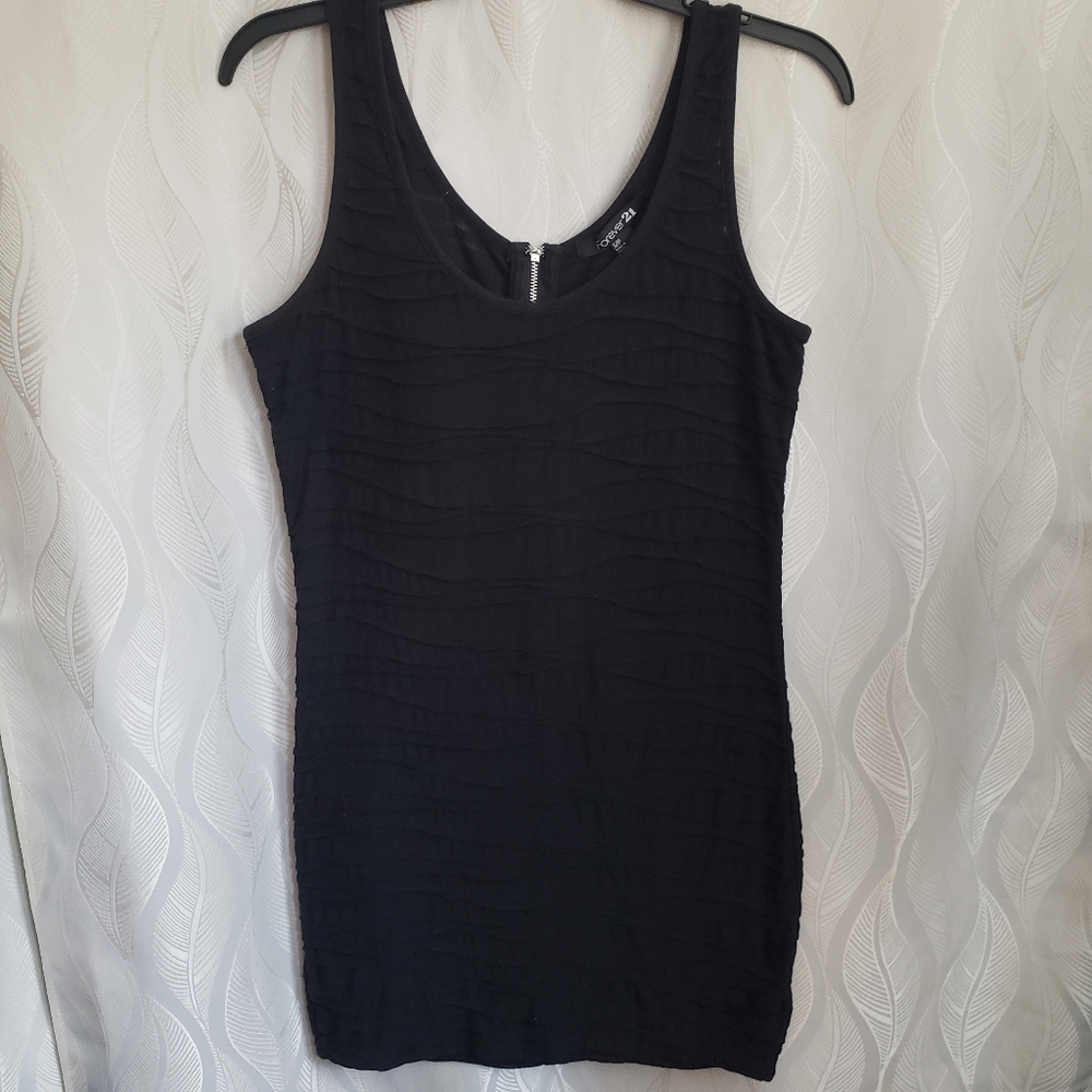 F21 Black Sheer Bodycon Mini Dress